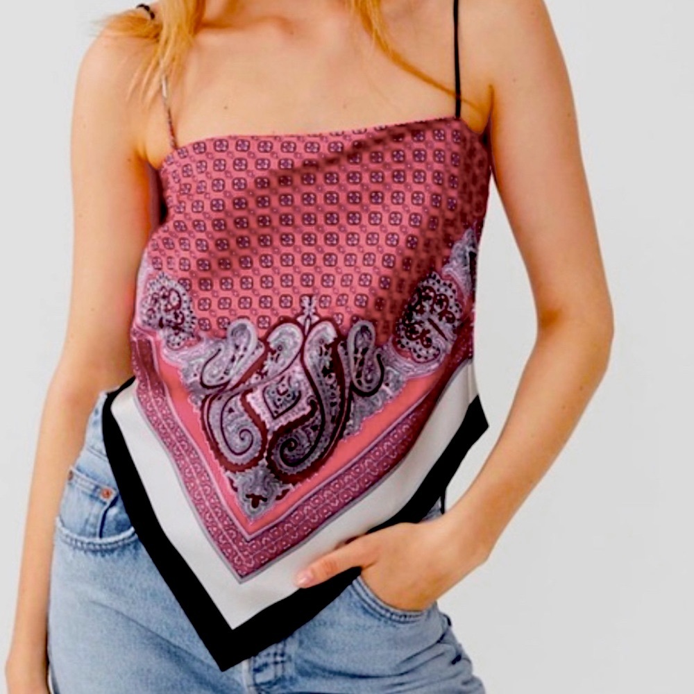 Shein scarf print top.